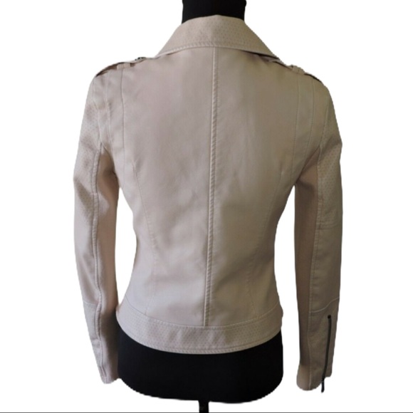 BCBGeneration Pink Faux Leather Cropped Jacket XS - Picture 5 of 8